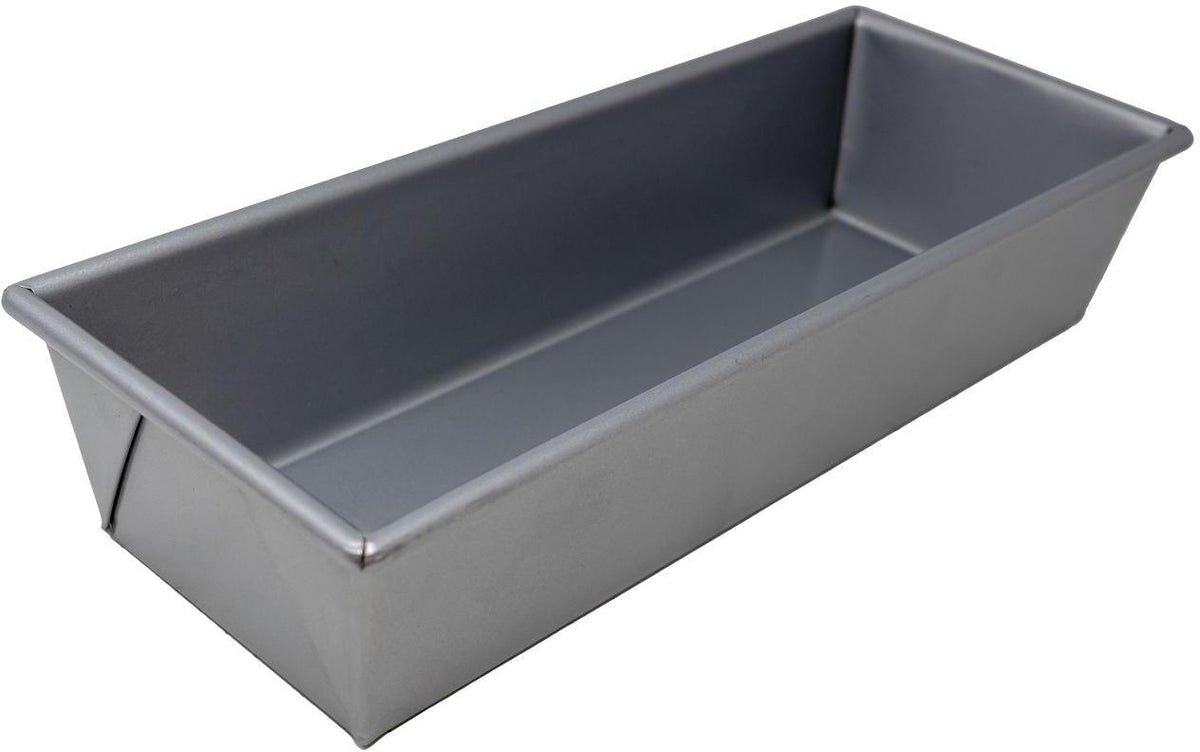 Omcan - 10" x 5" x 3" Glazed Aluminized Steel Bread Loaf Pan, Pack of 10 - 81204
