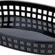 Omcan - 10" x 7" Black Plastic Oval Platter, 200/cs - 80355