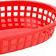 Omcan - 10" x 7" Red Plastic Oval Platter, 200/cs - 80356