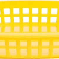 Omcan - 10" x 7" Yellow Plastic Oval Platter, Pack of 90 - 80357