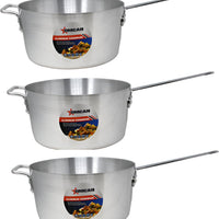 Omcan - 10.25 QT Aluminium Sauce Pan, Pack of 3 - 43349