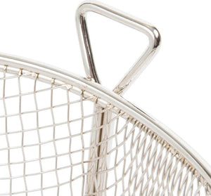 Omcan - 10.5" x 6" #6 Mesh Round Wire Fry Basket (267 x 152 mm), 10/cs - 80382