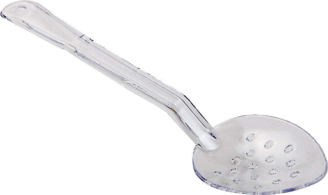 Omcan - 11" Clear Perforated Serving Spoon, Pack of 100 - 85092