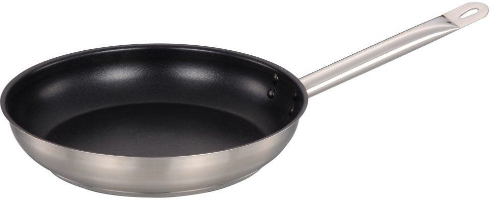 Omcan - 11" Non-Stick Stainless Steel Fry Pan, Pack of 3 - 85273