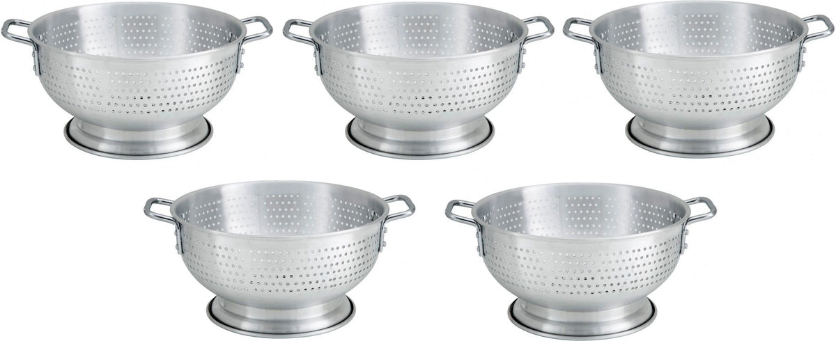 Omcan - 11 QT Aluminum Colander (10.45 L), Pack of 3 - 80405