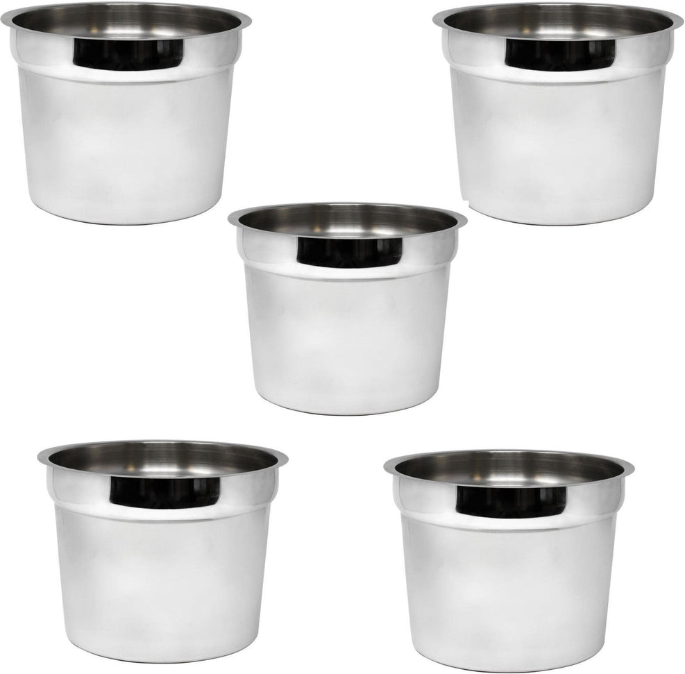 Omcan - 11 QT Stainless Steel Steam Table Inset, Pack of 5 - 44669