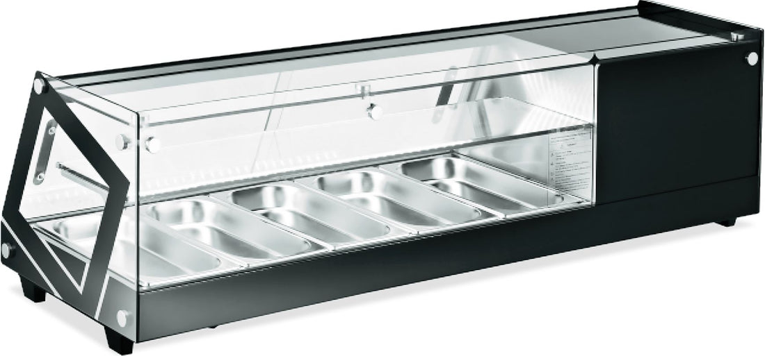 Omcan - 11 Qt Black Retro Soup Warmer/Rethermalizer - 44392