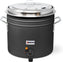 Omcan - 11 Qt Black Retro Soup Warmer/Rethermalizer - 44392