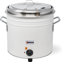 Omcan - 11 Qt White Retro Soup Warmer/Rethermalizer - 46708