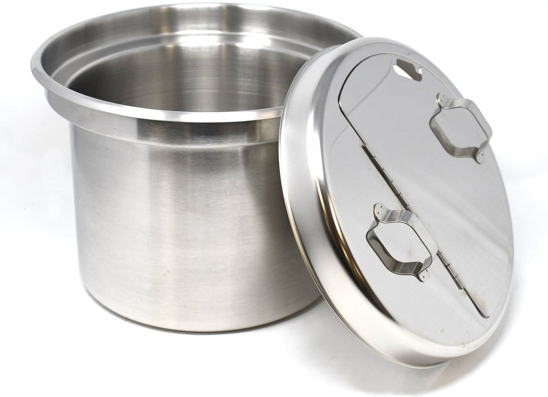 Omcan - 11 Qt White Retro Soup Warmer/Rethermalizer - 46708