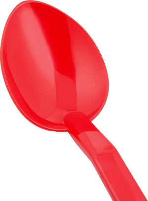 Omcan - 11" Red Serving Spoon, 100/cs - 85100