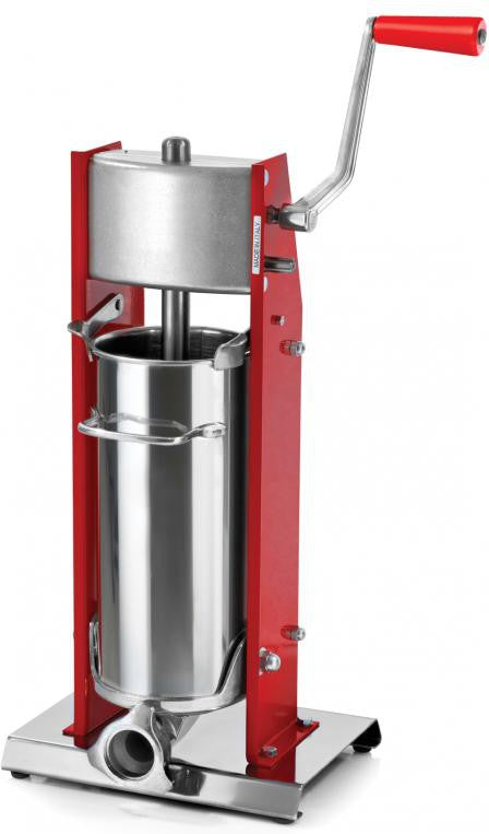 Omcan - 11 lb Capacity Elite Series Vertical Two-Speed Gear-Driven Manual Sausage Stuffer - 13733