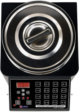Omcan - 110 V Black Automatic Bubble Tea Liquid Fructose Dispenser with 16 Selection Buttons - DI-CN-0099