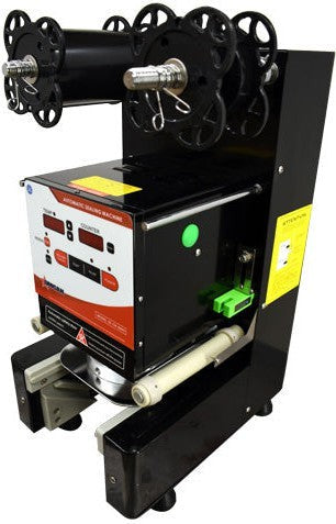 Omcan - 110 V Black Automatic Drink Sealing Machines - SE-CN-0095