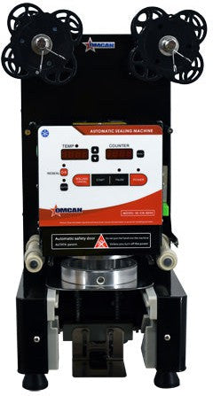 Omcan - 110 V Black Automatic Drink Sealing Machines - SE-CN-0095