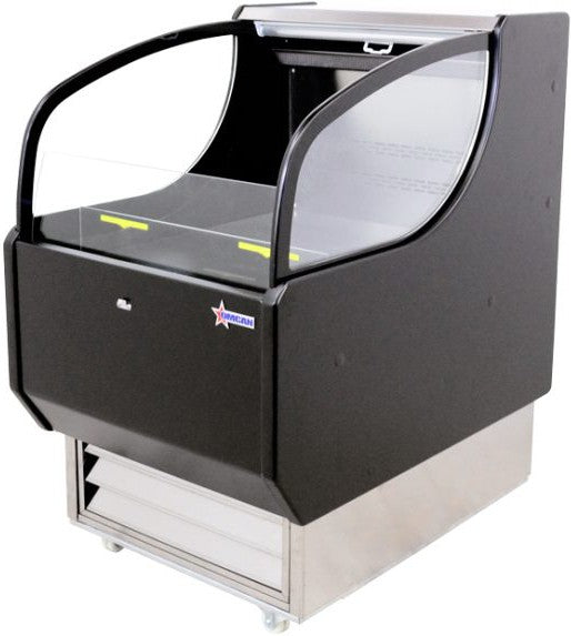 Omcan - 110V, 26" Grab-and-Go Open Refrigerated Self-Serve Display Case with 6.6 cu.ft Capacity - 44379