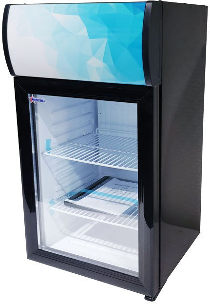 Omcan - 110V, 40 L Capacity Black Countertop Display Refrigerator - RS-CN-0040-B