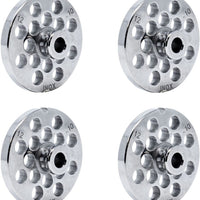 Omcan - #12 (10 mm) European-Style Stainless Steel Meat Grinder Plate with Hub, Pack Of 4 - 11196