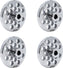 Omcan - #12 (10 mm) European-Style Stainless Steel Meat Grinder Plate with Hub, Pack of 3 - 11196