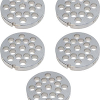 Omcan - #12 (10 mm) Hubless European-Style Stainless Steel Meat Grinder Plate, Pack of 4 - 11217