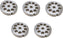 Omcan - #12 (12 mm) Hubless European-Style Stainless Steel Meat Grinder Plate, Pack of 4 - 11218