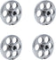 Omcan - #12 (18 mm) European-Style Stainless Steel Meat Grinder Plate with Hub, Pack Of 4 - 11198