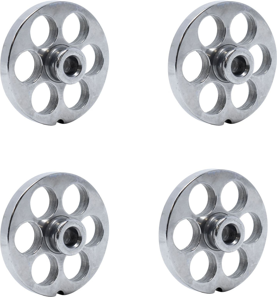 Omcan - #12 (18 mm) European-Style Stainless Steel Meat Grinder Plate with Hub, Pack of 3 - 11198