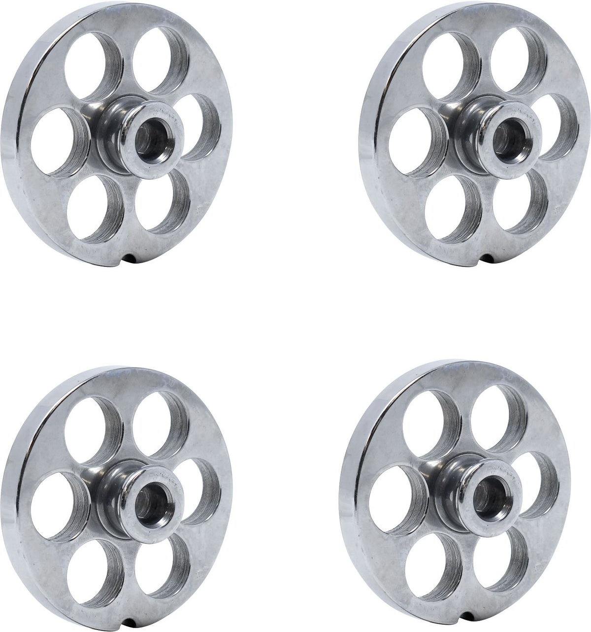 Omcan - #12 (18 mm) European-Style Stainless Steel Meat Grinder Plate with Hub, Pack of 3 - 11198