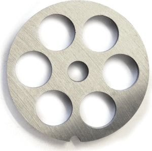 Omcan - #12 (18 mm) Hubless European-Style Stainless Steel Meat Grinder Plate, 5/cs - 11219