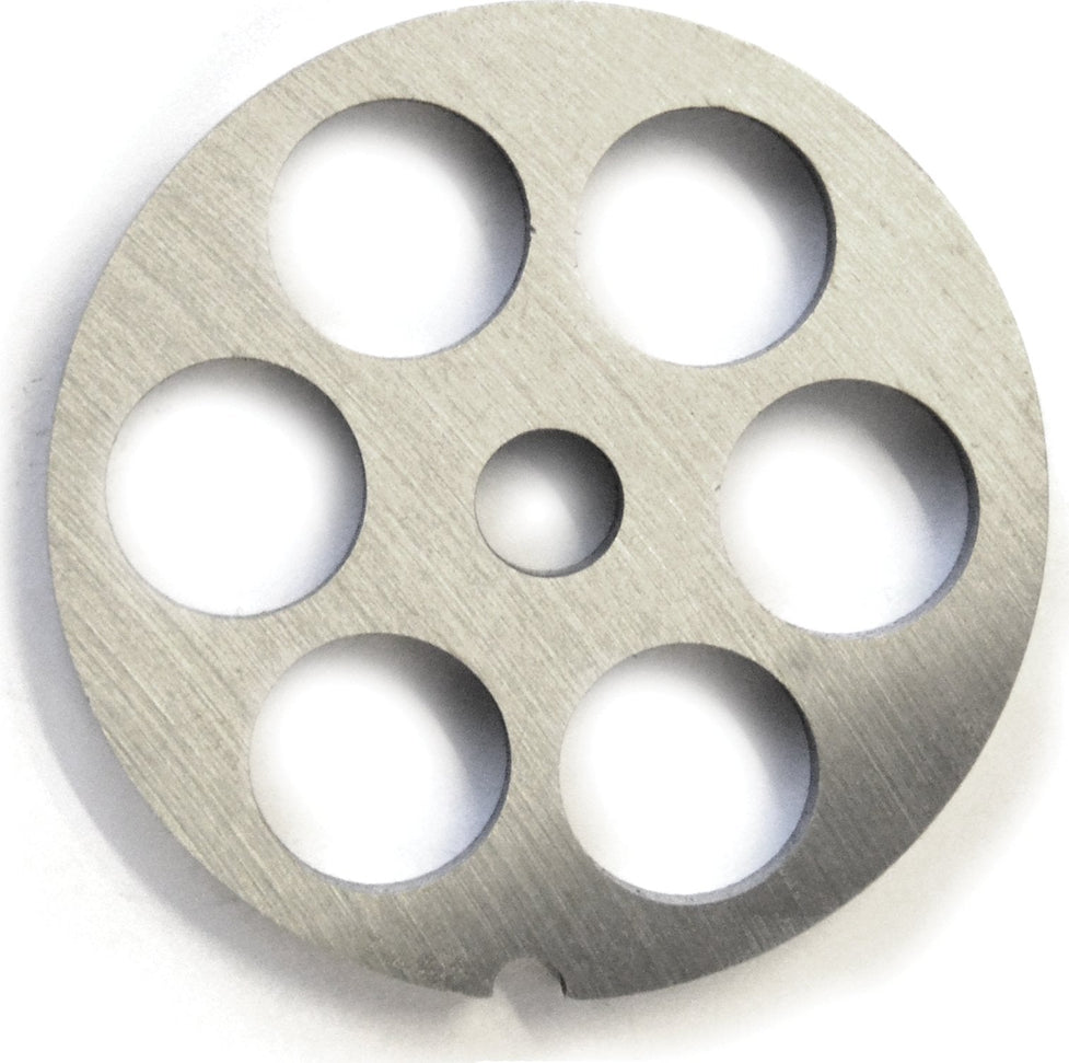 Omcan - #12 (18 mm) Hubless European-Style Stainless Steel Meat Grinder Plate, Pack of 4 - 11219