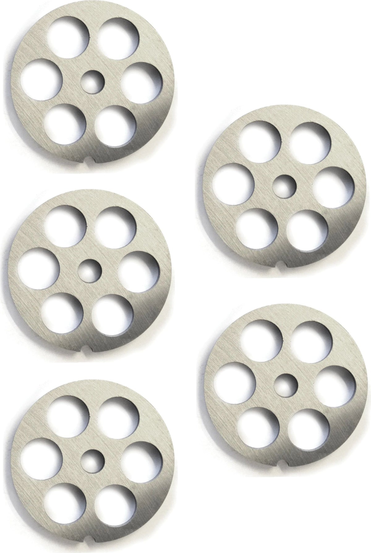 Omcan - #12 (18 mm) Hubless European-Style Stainless Steel Meat Grinder Plate, Pack of 4 - 11219
