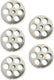 Omcan - #12 (18 mm) Hubless European-Style Stainless Steel Meat Grinder Plate, Pack of 4 - 11219