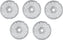 Omcan - #12 (4.8 mm) Hubless European-Style Stainless Steel Meat Grinder Plate, Pack of 4 - 11214