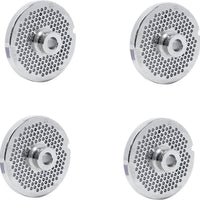 Omcan - #12 (6 mm) European-Style Stainless Steel Meat Grinder Plate with Hub, Pack of 3 - 11194