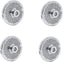 Omcan - #12 (6 mm) European-Style Stainless Steel Meat Grinder Plate with Hub, Pack of 3 - 11194