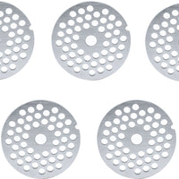 Omcan - #12 (6 mm) Hubless European-Style Stainless Steel Meat Grinder Plate, Pack Of 5 - 11215