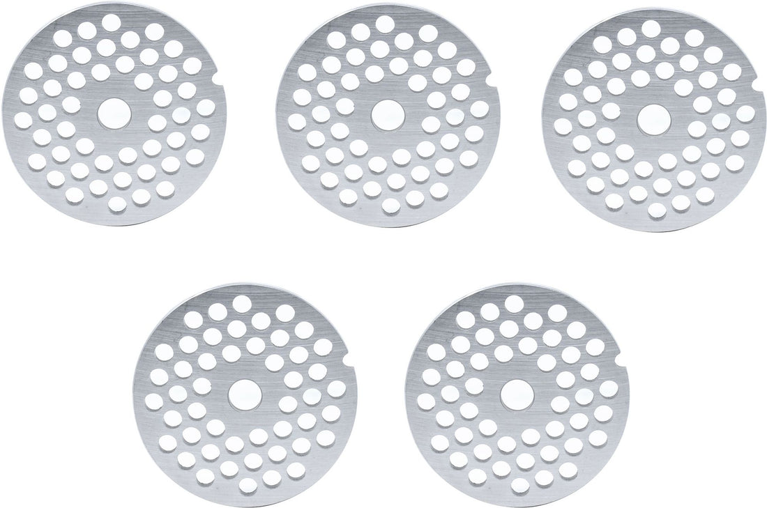Omcan - #12 (6 mm) Hubless European-Style Stainless Steel Meat Grinder Plate, Pack of 4 - 11215
