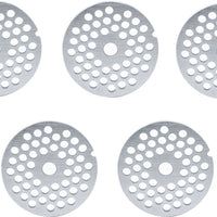 Omcan - #12 (6 mm) Hubless European-Style Stainless Steel Meat Grinder Plate, Pack of 4 - 11215