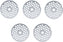 Omcan - #12 (6 mm) Hubless European-Style Stainless Steel Meat Grinder Plate, Pack of 4 - 11215