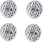 Omcan - #12 (8 mm) European-Style Stainless Steel Meat Grinder Plate with Hub, Pack of 3 - 11195