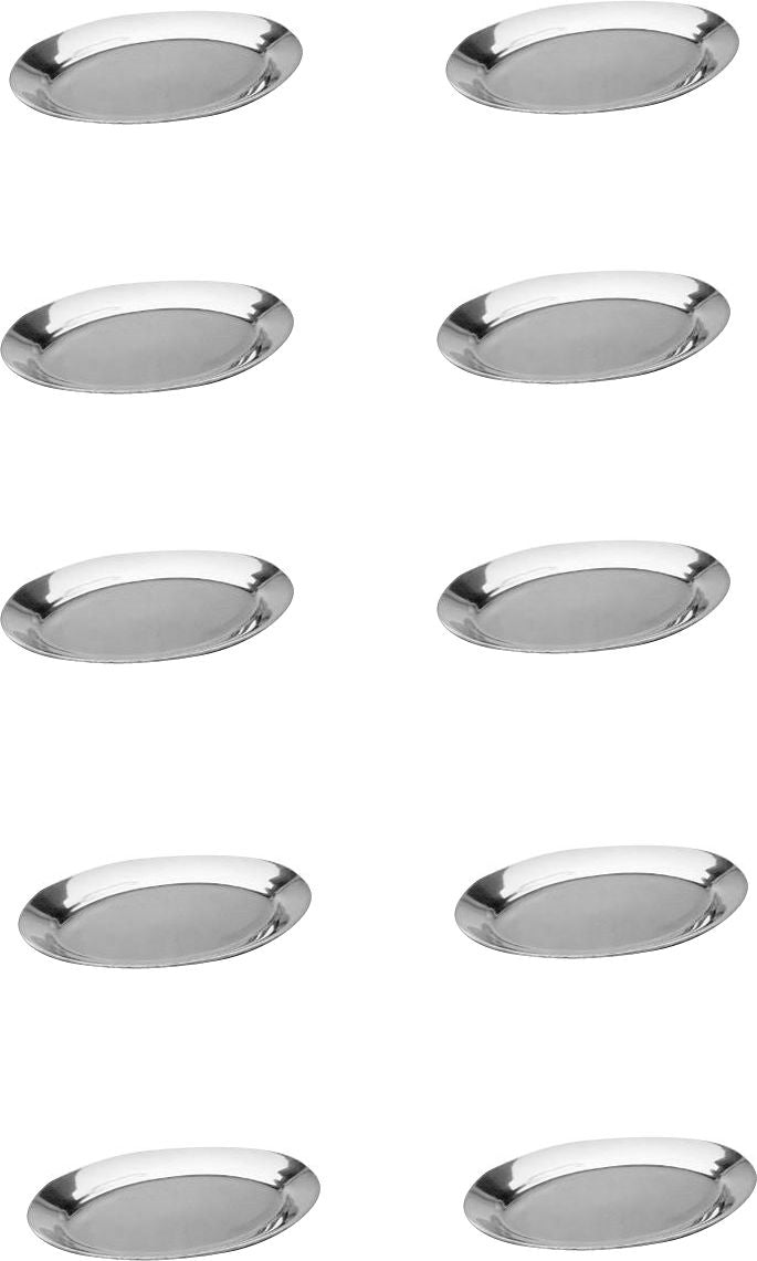 Omcan - 12" Aluminum Sizzling Platter (305 mm), Pack of 5 - 80089
