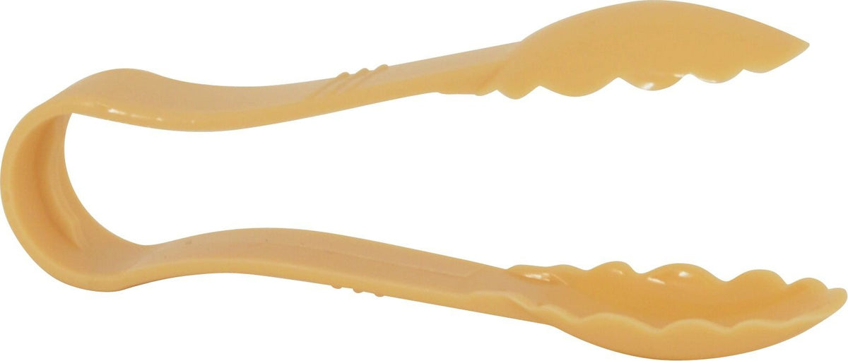 Omcan - 12” Beige Polycarbonate Scallop Tong, Pack of 40 - 80157