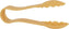 Omcan - 12” Beige Polycarbonate Scallop Tong, Pack of 40  - 80157