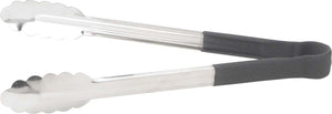 Omcan - 12” Black Handle Utility Tong, 25/cs - 80545