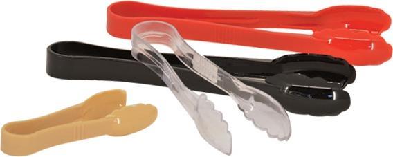 Omcan - 12” Black Polycarbonate Scallop Tong, Pack of 40 - 80159