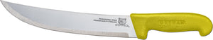 Omcan - 12” Butcher Steak Knife with Yellow Polypropylene Handle, 10/cs - 12285