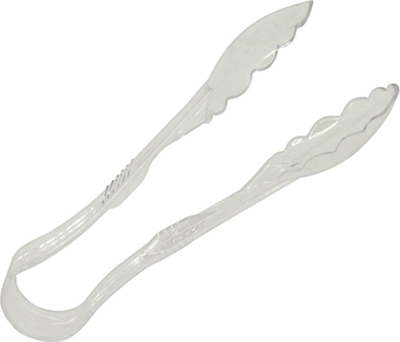 Omcan - 12” Clear Polycarbonate Scallop Tong, Pack of 40 - 80158