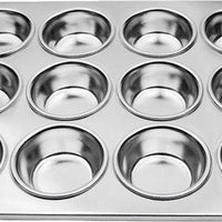 Omcan - 12 Cup Aluminium Muffin Pan, Pack of 4 - 80628