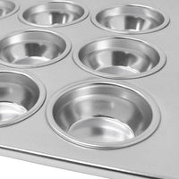 Omcan - 12 Cup Aluminium Muffin Pan, Pack of 5 - 80628