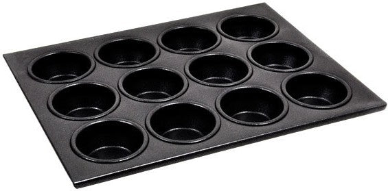 Omcan - 12 Cup Non-Stick Muffin Pan, Pack of 3 - 80630